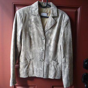 LUCIA FAUX FUR SNAKE PRINT WOMEN SZ 8 JACKET/BLAZER NWOT